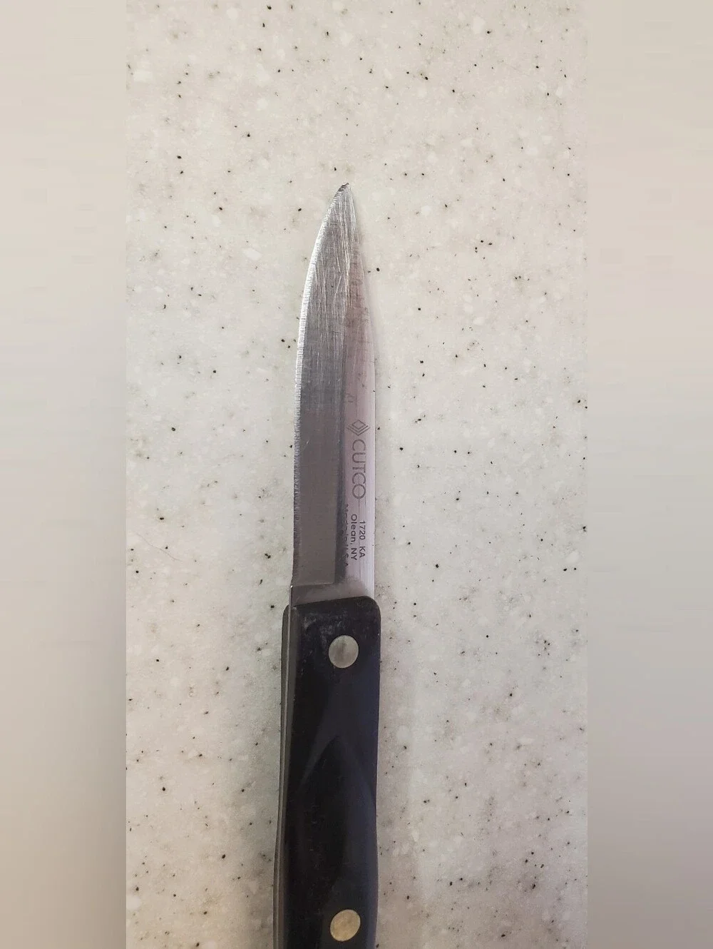 Vintage Cutco 1720 KA Paring Knife Brown Handle USA 3